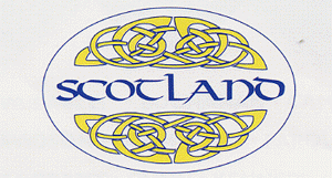 Scotland white celtic oval Sticker