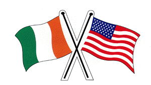 Ireland & USA Flags Sticker