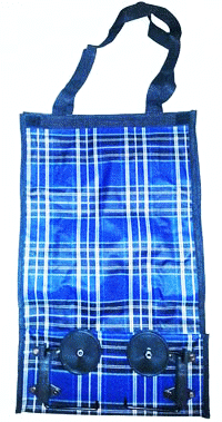 Tartan Shopping Bag with Wheels