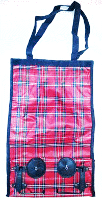 Tartan Shopping Bag with Wheels